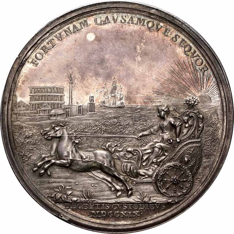 Jan III Sobieski. Medal 1719, Klementyna Sobieska, srebro